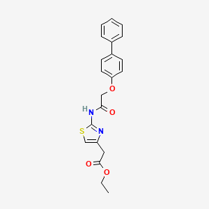 molecular formula C21H20N2O4S B3458915 ethyl (2-{[(4-biphenylyloxy)acetyl]amino}-1,3-thiazol-4-yl)acetate 