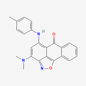 molecular formula C23H19N3O2 B3458933 3-(dimethylamino)-5-[(4-methylphenyl)amino]-6H-anthra[1,9-cd]isoxazol-6-one 