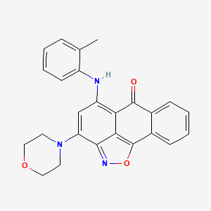 molecular formula C25H21N3O3 B3458937 5-[(2-methylphenyl)amino]-3-(4-morpholinyl)-6H-anthra[1,9-cd]isoxazol-6-one 