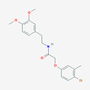 molecular formula C19H22BrNO4 B3458949 2-(4-bromo-3-methylphenoxy)-N-[2-(3,4-dimethoxyphenyl)ethyl]acetamide 