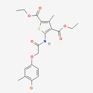 molecular formula C20H22BrNO6S B3458951 diethyl 5-{[(4-bromo-3-methylphenoxy)acetyl]amino}-3-methyl-2,4-thiophenedicarboxylate 