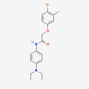 molecular formula C19H23BrN2O2 B3458955 2-(4-bromo-3-methylphenoxy)-N-[4-(diethylamino)phenyl]acetamide 