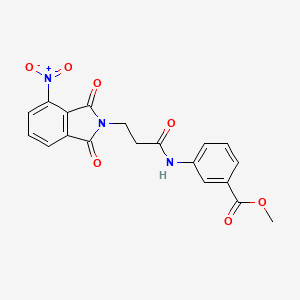 molecular formula C19H15N3O7 B3458972 methyl 3-{[3-(4-nitro-1,3-dioxo-1,3-dihydro-2H-isoindol-2-yl)propanoyl]amino}benzoate 