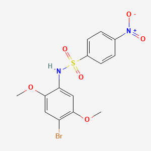 molecular formula C14H13BrN2O6S B3459011 N-(4-bromo-2,5-dimethoxyphenyl)-4-nitrobenzenesulfonamide 