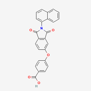molecular formula C25H15NO5 B3459025 4-{[2-(1-naphthyl)-1,3-dioxo-2,3-dihydro-1H-isoindol-5-yl]oxy}benzoic acid 