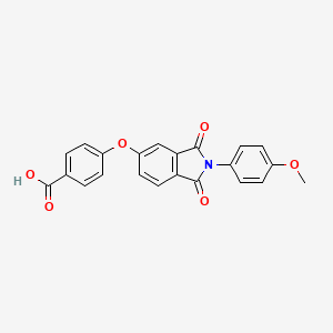 molecular formula C22H15NO6 B3459033 4-{[2-(4-methoxyphenyl)-1,3-dioxo-2,3-dihydro-1H-isoindol-5-yl]oxy}benzoic acid 