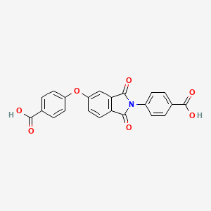 molecular formula C22H13NO7 B3459034 4-[5-(4-carboxyphenoxy)-1,3-dioxo-1,3-dihydro-2H-isoindol-2-yl]benzoic acid 
