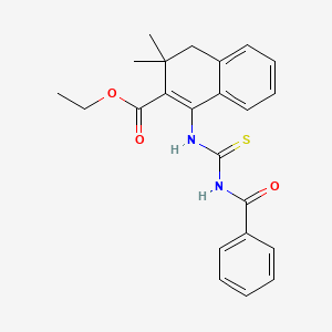 molecular formula C23H24N2O3S B3459044 ethyl 1-{[(benzoylamino)carbonothioyl]amino}-3,3-dimethyl-3,4-dihydro-2-naphthalenecarboxylate 