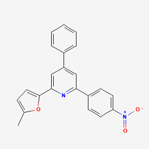 molecular formula C22H16N2O3 B3459050 2-(5-methyl-2-furyl)-6-(4-nitrophenyl)-4-phenylpyridine 
