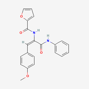 molecular formula C21H18N2O4 B3459060 N-[1-(anilinocarbonyl)-2-(4-methoxyphenyl)vinyl]-2-furamide 