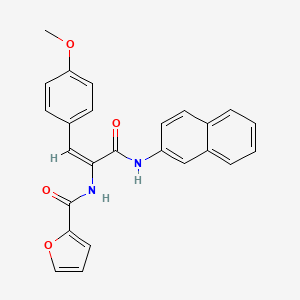 molecular formula C25H20N2O4 B3459066 N-{2-(4-methoxyphenyl)-1-[(2-naphthylamino)carbonyl]vinyl}-2-furamide 