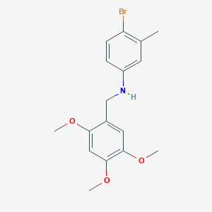 molecular formula C17H20BrNO3 B3459076 (4-bromo-3-methylphenyl)(2,4,5-trimethoxybenzyl)amine 