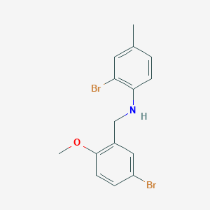 molecular formula C15H15Br2NO B3459084 (5-bromo-2-methoxybenzyl)(2-bromo-4-methylphenyl)amine 