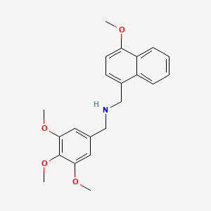 molecular formula C22H25NO4 B3459093 1-(4-methoxy-1-naphthyl)-N-(3,4,5-trimethoxybenzyl)methanamine 