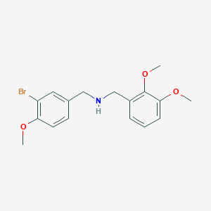 molecular formula C17H20BrNO3 B3459100 (3-bromo-4-methoxybenzyl)(2,3-dimethoxybenzyl)amine 