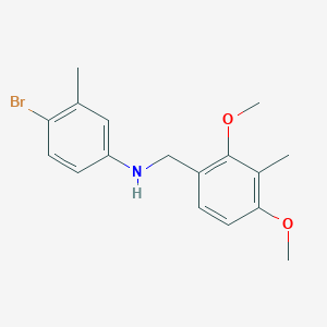 molecular formula C17H20BrNO2 B3459111 (4-bromo-3-methylphenyl)(2,4-dimethoxy-3-methylbenzyl)amine 