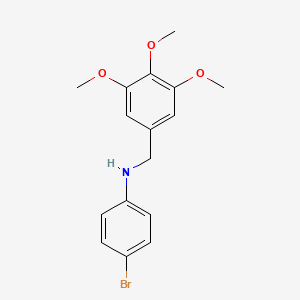 molecular formula C16H18BrNO3 B3459113 (4-bromophenyl)(3,4,5-trimethoxybenzyl)amine 