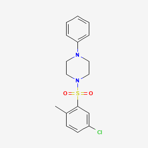 molecular formula C17H19ClN2O2S B3459121 1-[(5-chloro-2-methylphenyl)sulfonyl]-4-phenylpiperazine 