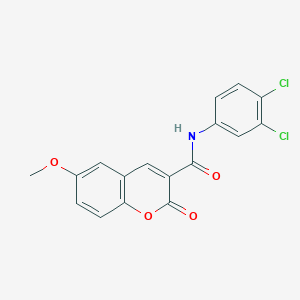 molecular formula C17H11Cl2NO4 B3459129 N-(3,4-dichlorophenyl)-6-methoxy-2-oxo-2H-chromene-3-carboxamide 