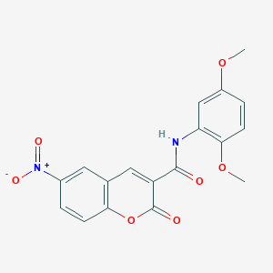 molecular formula C18H14N2O7 B3459132 N-(2,5-dimethoxyphenyl)-6-nitro-2-oxo-2H-chromene-3-carboxamide 
