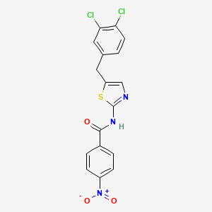 molecular formula C17H11Cl2N3O3S B3459161 N-[5-(3,4-dichlorobenzyl)-1,3-thiazol-2-yl]-4-nitrobenzamide 