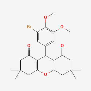 molecular formula C25H29BrO5 B3459168 9-(3-bromo-4,5-dimethoxyphenyl)-3,3,6,6-tetramethyl-3,4,5,6,7,9-hexahydro-1H-xanthene-1,8(2H)-dione 