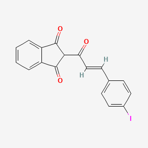 molecular formula C18H11IO3 B3459181 2-[3-(4-iodophenyl)acryloyl]-1H-indene-1,3(2H)-dione 