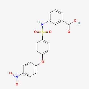 molecular formula C19H14N2O7S B3459187 3-({[4-(4-nitrophenoxy)phenyl]sulfonyl}amino)benzoic acid 