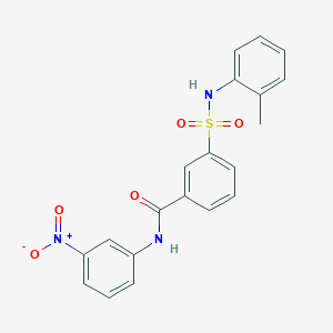 molecular formula C20H17N3O5S B3459191 3-{[(2-methylphenyl)amino]sulfonyl}-N-(3-nitrophenyl)benzamide 