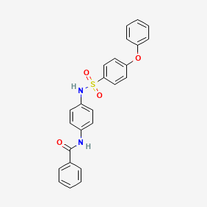 molecular formula C25H20N2O4S B3459198 N-(4-{[(4-phenoxyphenyl)sulfonyl]amino}phenyl)benzamide 