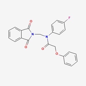 molecular formula C23H17FN2O4 B3459205 N-[(1,3-dioxo-1,3-dihydro-2H-isoindol-2-yl)methyl]-N-(4-fluorophenyl)-2-phenoxyacetamide 
