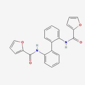 molecular formula C22H16N2O4 B3459208 N,N'-2,2'-biphenyldiyldi(2-furamide) 
