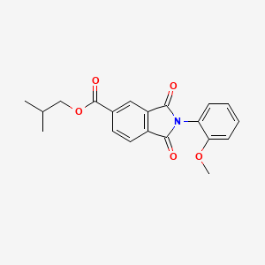 molecular formula C20H19NO5 B3459209 isobutyl 2-(2-methoxyphenyl)-1,3-dioxo-5-isoindolinecarboxylate 