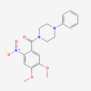 molecular formula C19H21N3O5 B3459219 1-(4,5-dimethoxy-2-nitrobenzoyl)-4-phenylpiperazine 