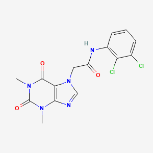 molecular formula C15H13Cl2N5O3 B3459254 N-(2,3-dichlorophenyl)-2-(1,3-dimethyl-2,6-dioxo-1,2,3,6-tetrahydro-7H-purin-7-yl)acetamide 