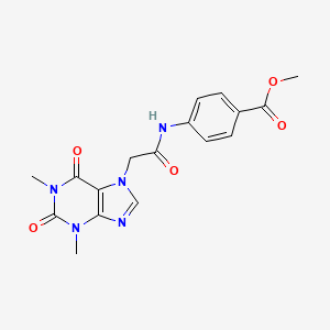 methyl 4-{[(1,3-dimethyl-2,6-dioxo-1,2,3,6-tetrahydro-7H-purin-7-yl)acetyl]amino}benzoate