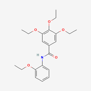 molecular formula C21H27NO5 B3459349 3,4,5-triethoxy-N-(2-ethoxyphenyl)benzamide 