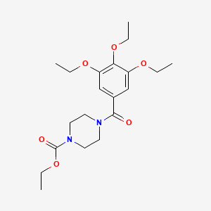 molecular formula C20H30N2O6 B3459355 ethyl 4-(3,4,5-triethoxybenzoyl)-1-piperazinecarboxylate 