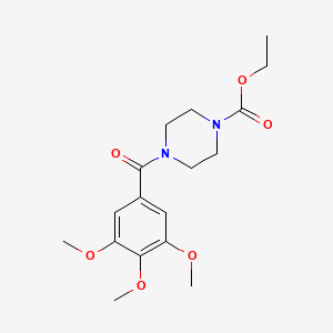 molecular formula C17H24N2O6 B3459373 ethyl 4-(3,4,5-trimethoxybenzoyl)-1-piperazinecarboxylate 