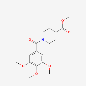 molecular formula C18H25NO6 B3459377 ethyl 1-(3,4,5-trimethoxybenzoyl)-4-piperidinecarboxylate 