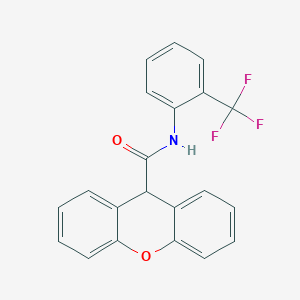 molecular formula C21H14F3NO2 B3459380 N-[2-(trifluoromethyl)phenyl]-9H-xanthene-9-carboxamide 
