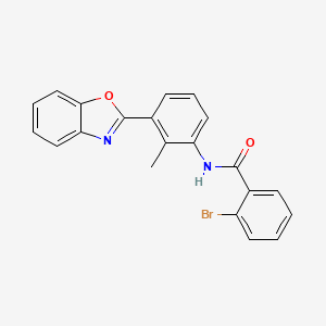 molecular formula C21H15BrN2O2 B3459387 N-[3-(1,3-benzoxazol-2-yl)-2-methylphenyl]-2-bromobenzamide 