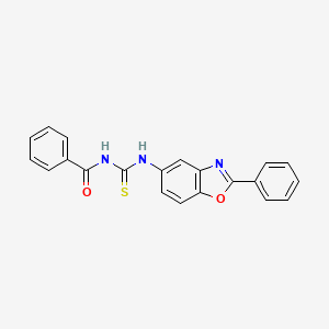 N-{[(2-phenyl-1,3-benzoxazol-5-yl)amino]carbonothioyl}benzamide