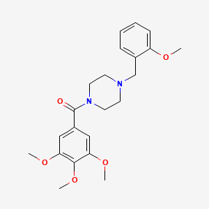 molecular formula C22H28N2O5 B3459456 1-(2-methoxybenzyl)-4-(3,4,5-trimethoxybenzoyl)piperazine 