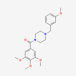 molecular formula C22H28N2O5 B3459460 1-(3-methoxybenzyl)-4-(3,4,5-trimethoxybenzoyl)piperazine 