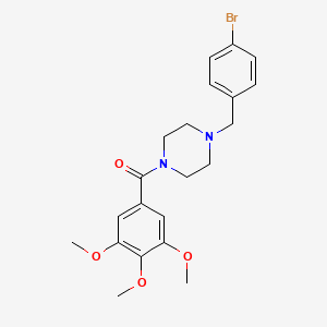 molecular formula C21H25BrN2O4 B3459462 1-(4-bromobenzyl)-4-(3,4,5-trimethoxybenzoyl)piperazine 