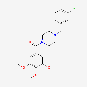 molecular formula C21H25ClN2O4 B3459470 1-(3-chlorobenzyl)-4-(3,4,5-trimethoxybenzoyl)piperazine 
