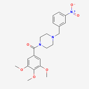 molecular formula C21H25N3O6 B3459485 1-(3-nitrobenzyl)-4-(3,4,5-trimethoxybenzoyl)piperazine 