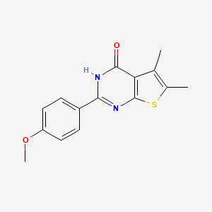 molecular formula C15H14N2O2S B3459508 2-(4-methoxyphenyl)-5,6-dimethylthieno[2,3-d]pyrimidin-4(3H)-one CAS No. 60442-57-1