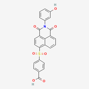 molecular formula C25H15NO7S B3459526 4-{[2-(3-hydroxyphenyl)-1,3-dioxo-2,3-dihydro-1H-benzo[de]isoquinolin-6-yl]sulfonyl}benzoic acid CAS No. 5967-76-0